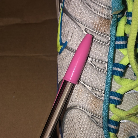 Lime Green and Blue Nike Air Max - Picture 8 of 14